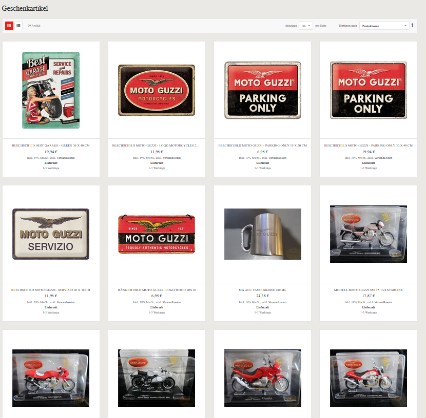 Geschenkartikel bei Guzzi e piu