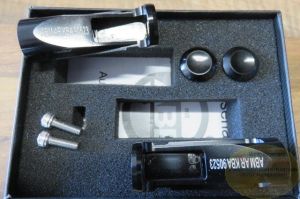 Fußrasten Set R-Grip schwarz matt
