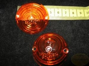 Blinkerglas Ochsenauge mit Prüfzeichen Paar (2 Stück)