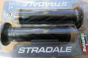 Griffgummisatz schwarz Domino D.22 mm. L.124/118MM offen