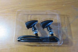 Blinker LED Highsider APOLLO BULLET,schwarzes Alugehäuse, getöntes Glas