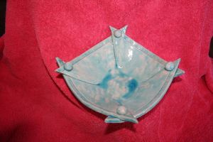 4eckige Schale in Türkis