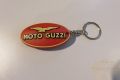 Schlüsselanhänger Moto Guzzi oval  rot Gummi
